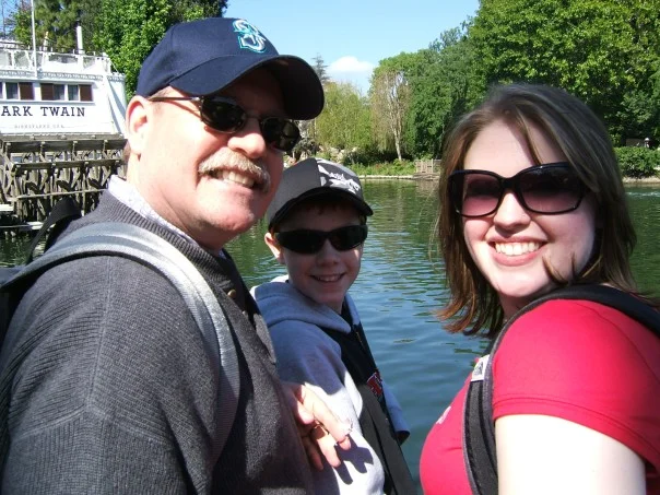 The fam in Disneyland circa 2004
