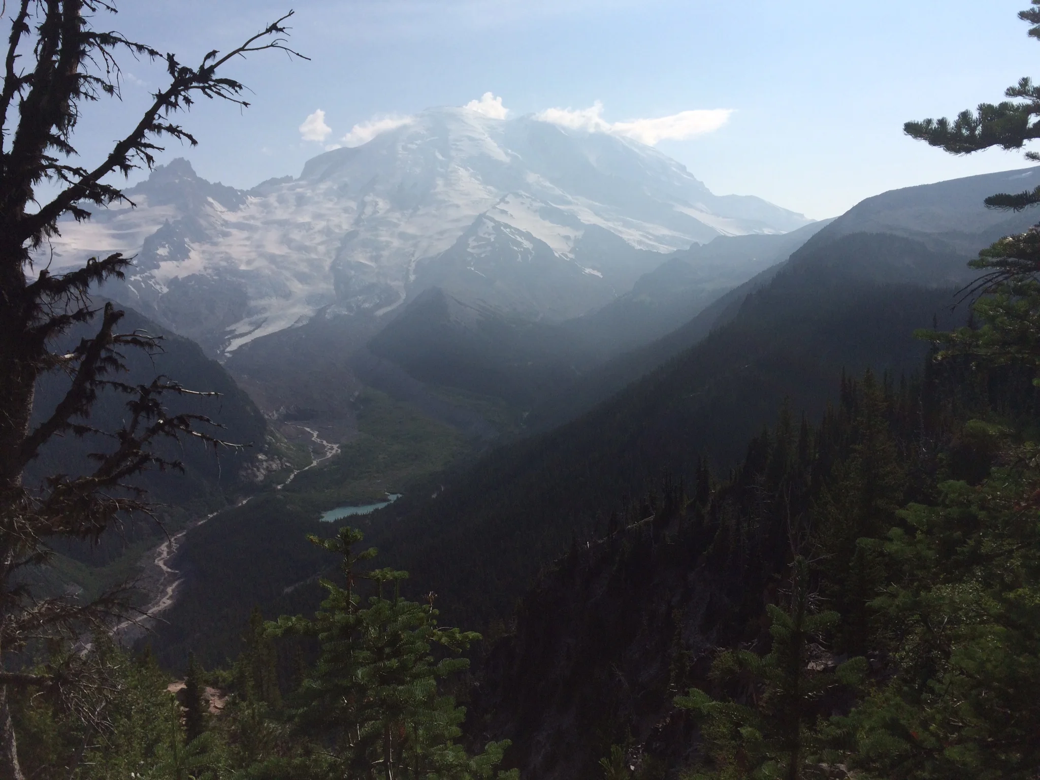 Mount Rainier and Little Tahoma to the left