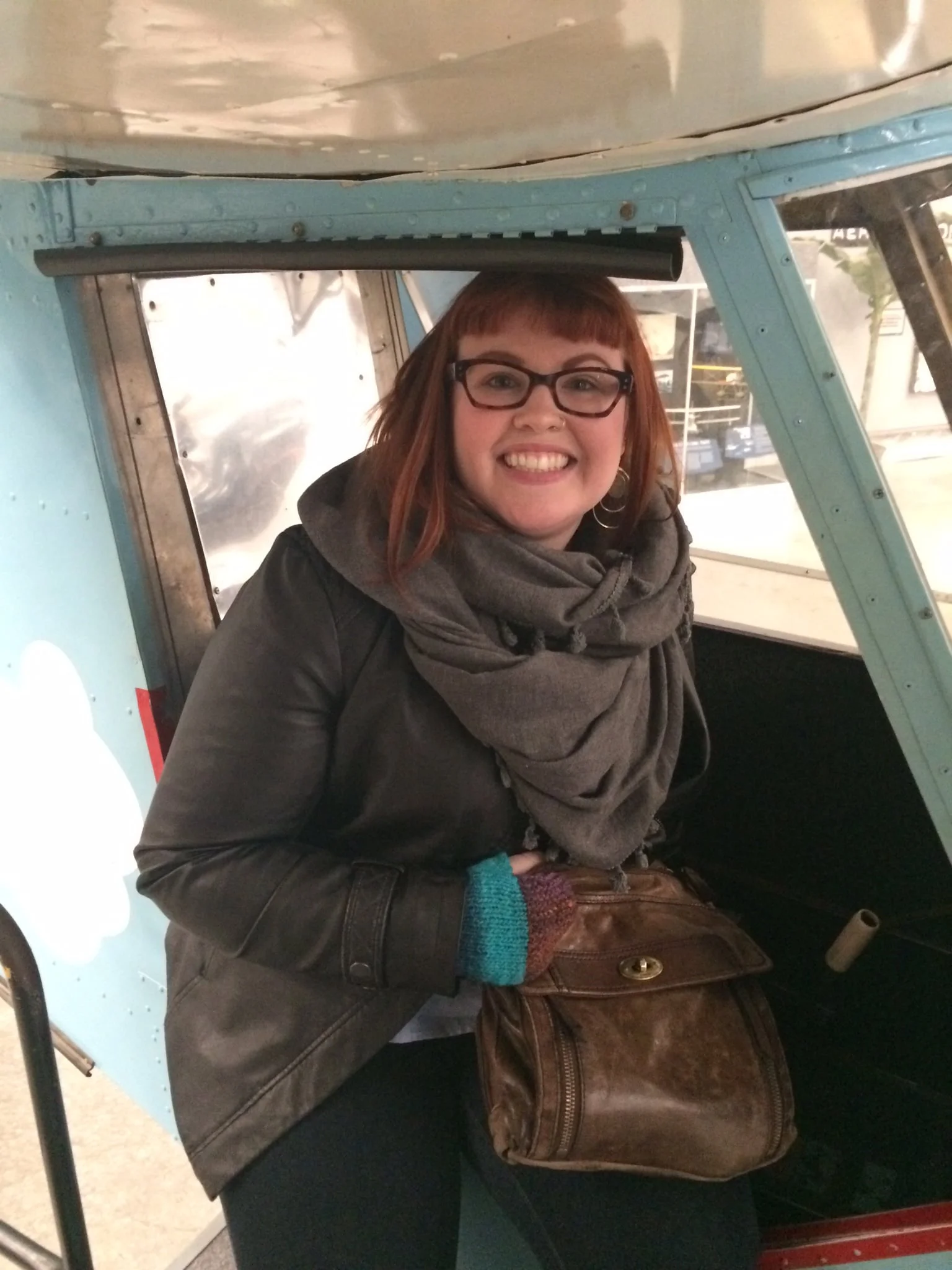 Sitting in a tiny plane!