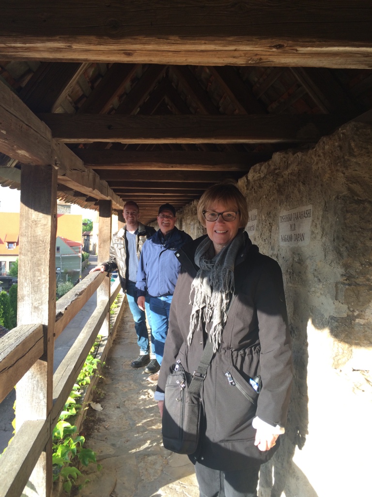 Walking along the still standing sections of the medieval wall that encircled the town