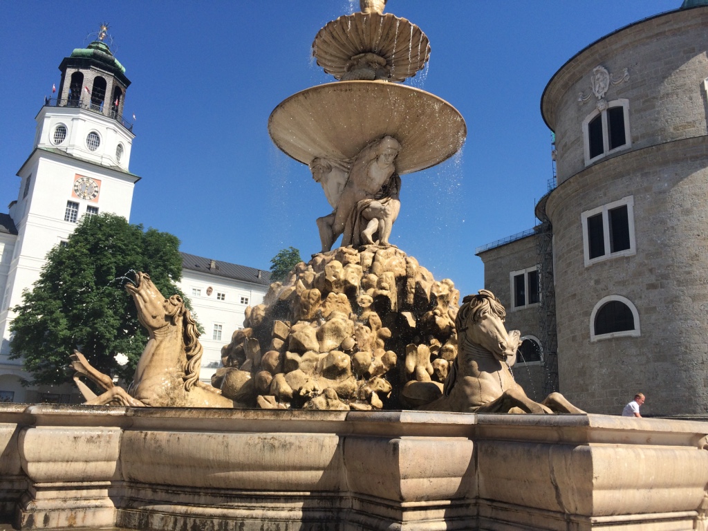 It was a billion degrees when I got to Salzburg so I sat in the cool mist of this fountain and hoovered a coke during my self-guided walking tour.