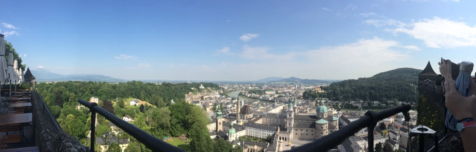 The view of Salzburg from Hohensalzburg fortress