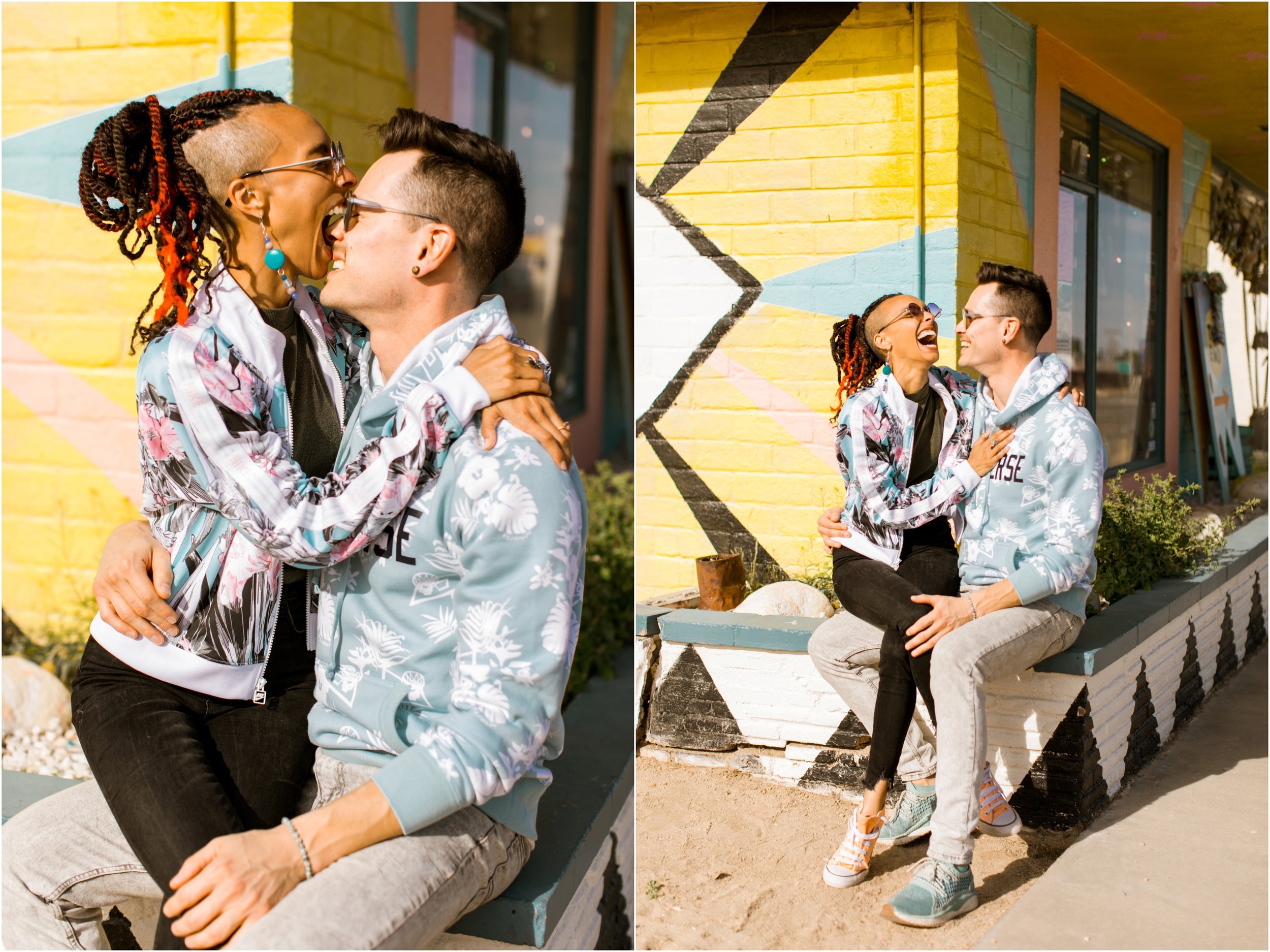 Southern California Engagement Photographer, California Engagement Photographer, Engagement Photographer, Palm Springs Engagement, San Diego Engagement, Desert Engagement, Joshua Tree Engagement, Destination Engagement Session, Orange County Engagement, Pioneertown Engagement session, Palm Springs engagement photographer, Joshua tree engagement photographer, Palm Springs Photographer, Joshua Tree Photographer, San Diego Photographer, Colorful engagement session, Joshua Tree, playful session