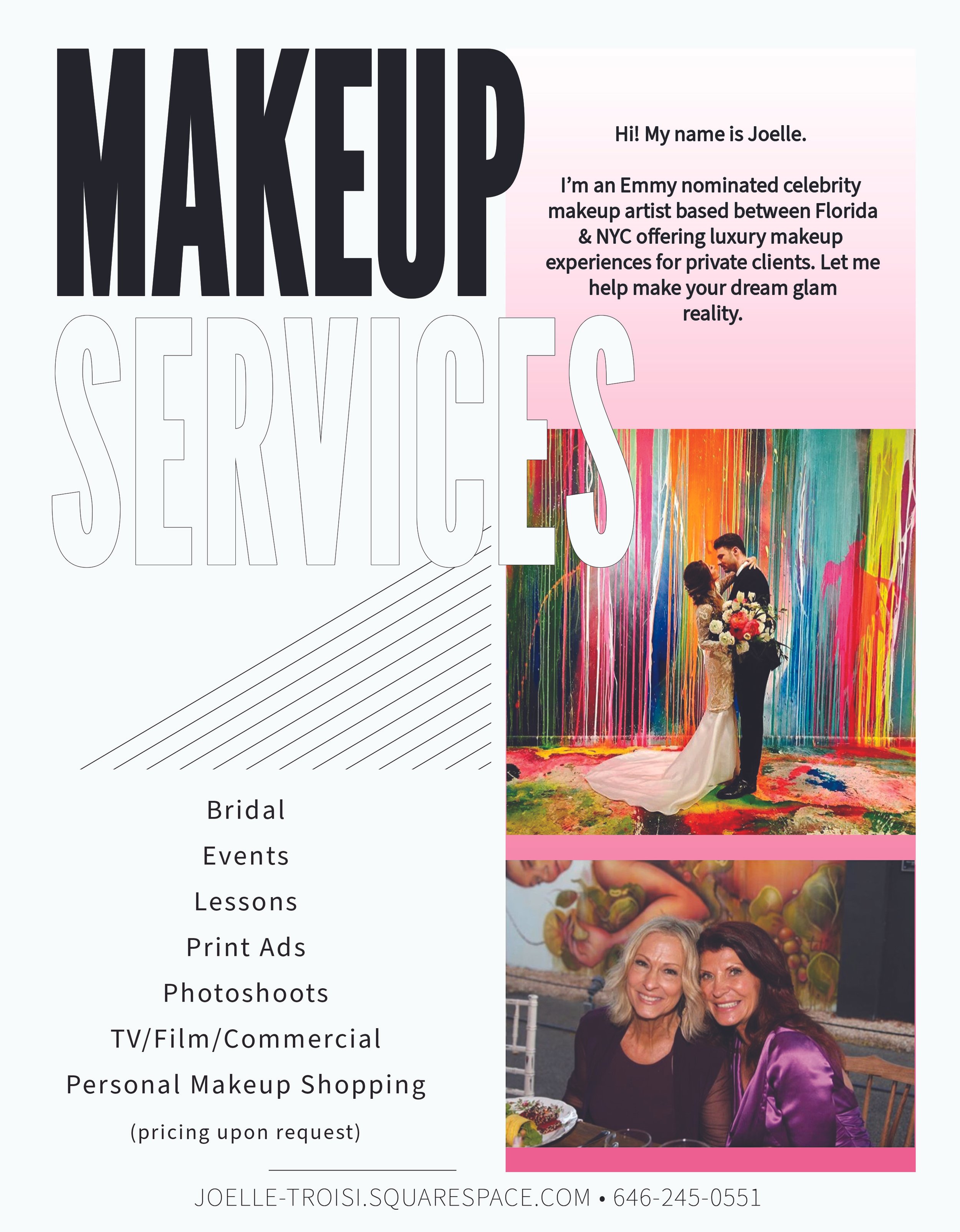 Makeup Services for private clients