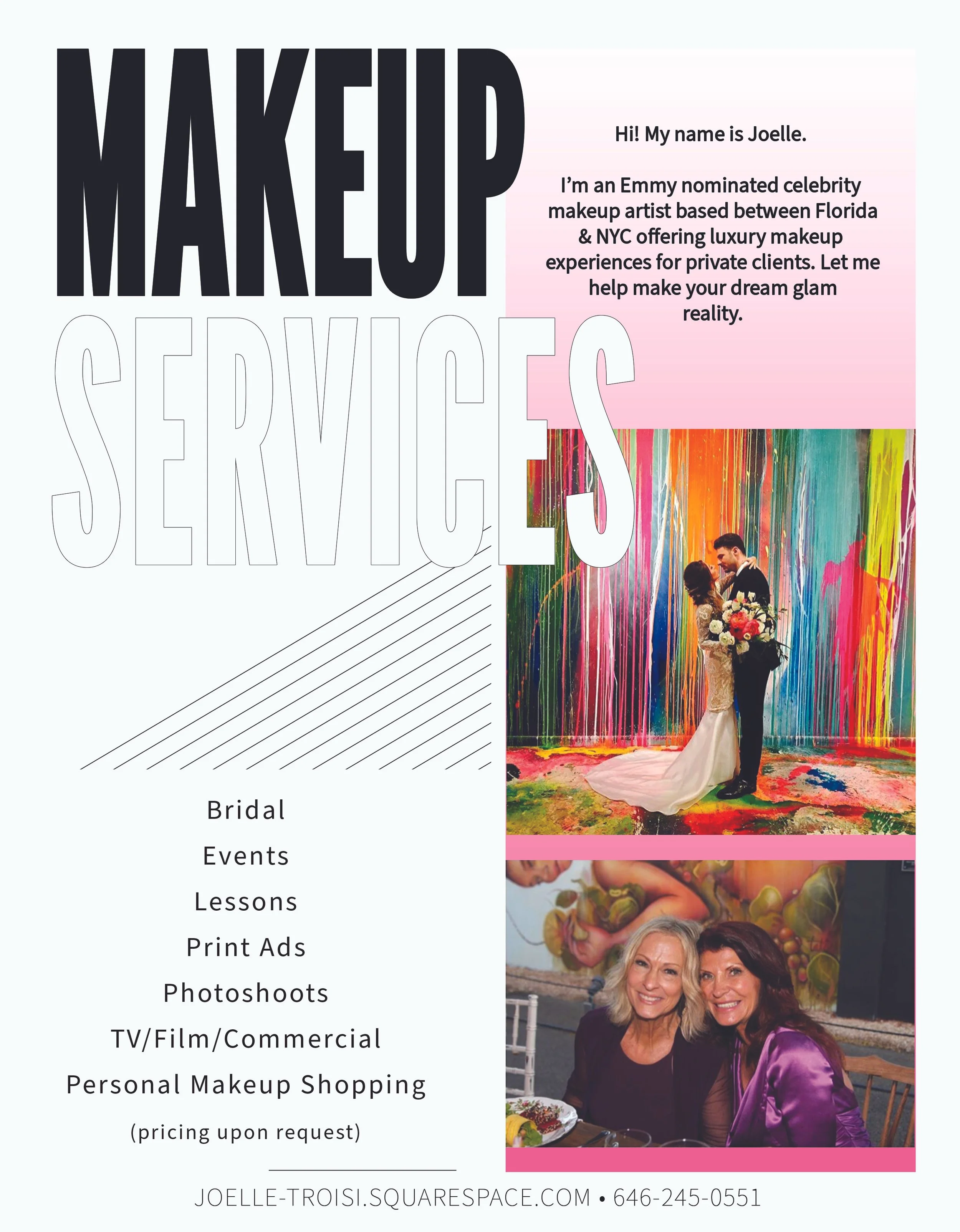 Makeup Services for private clients