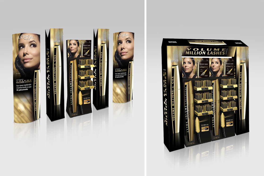 In-shop stand design for L'oréal Paris make-up