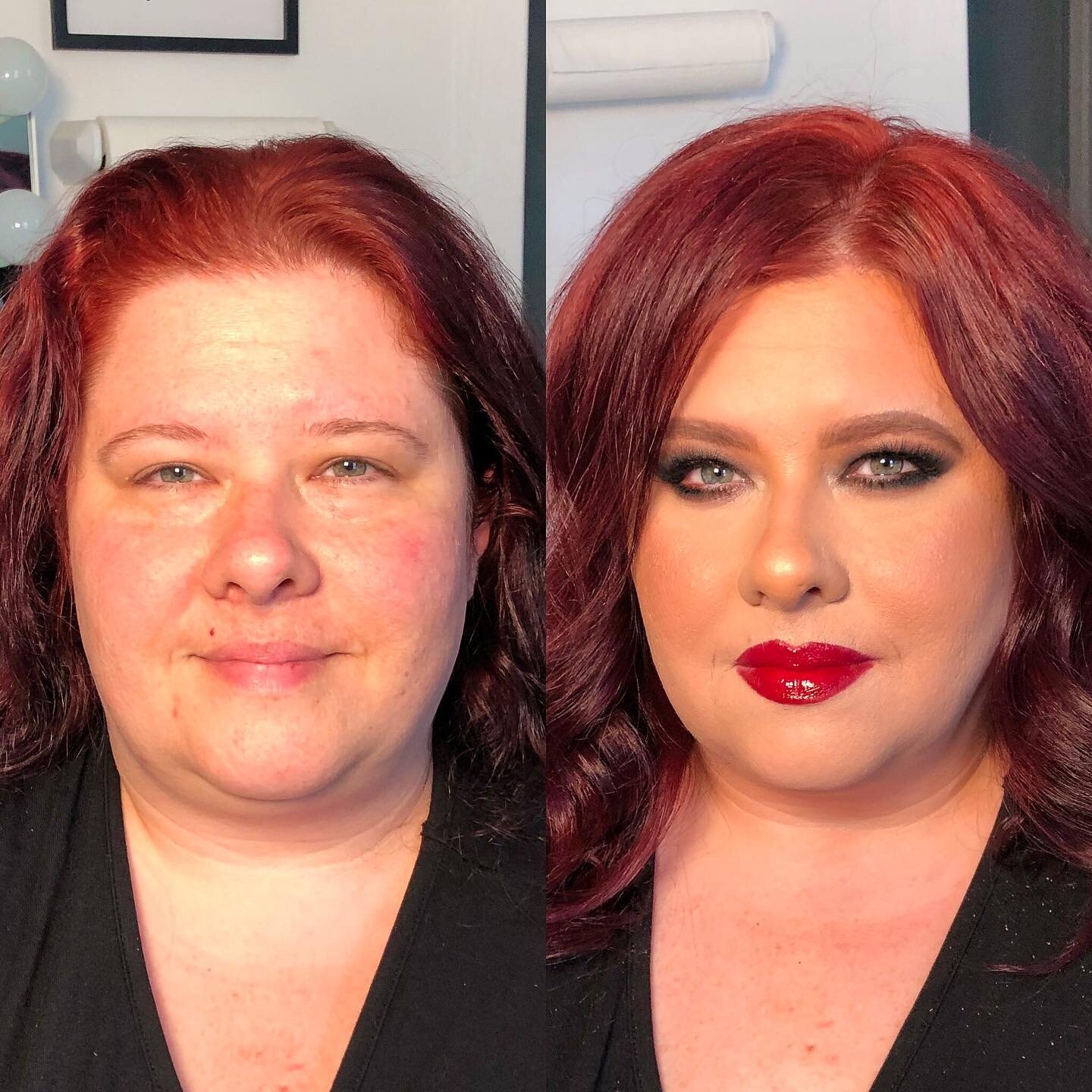 &ldquo;I like my eyes black, like gothic black and I love a red lip to go with my red hair&rdquo; you got it 👍🏼
.
.
.
.
.
.
.
.
.
.
.
.
.
.
.
.
.
.
.
.
.
.
.

#beforeandaftermakeup#makeupbeforeandafter#makeupbeforeafter#nashvillemakeupartist#nashvi