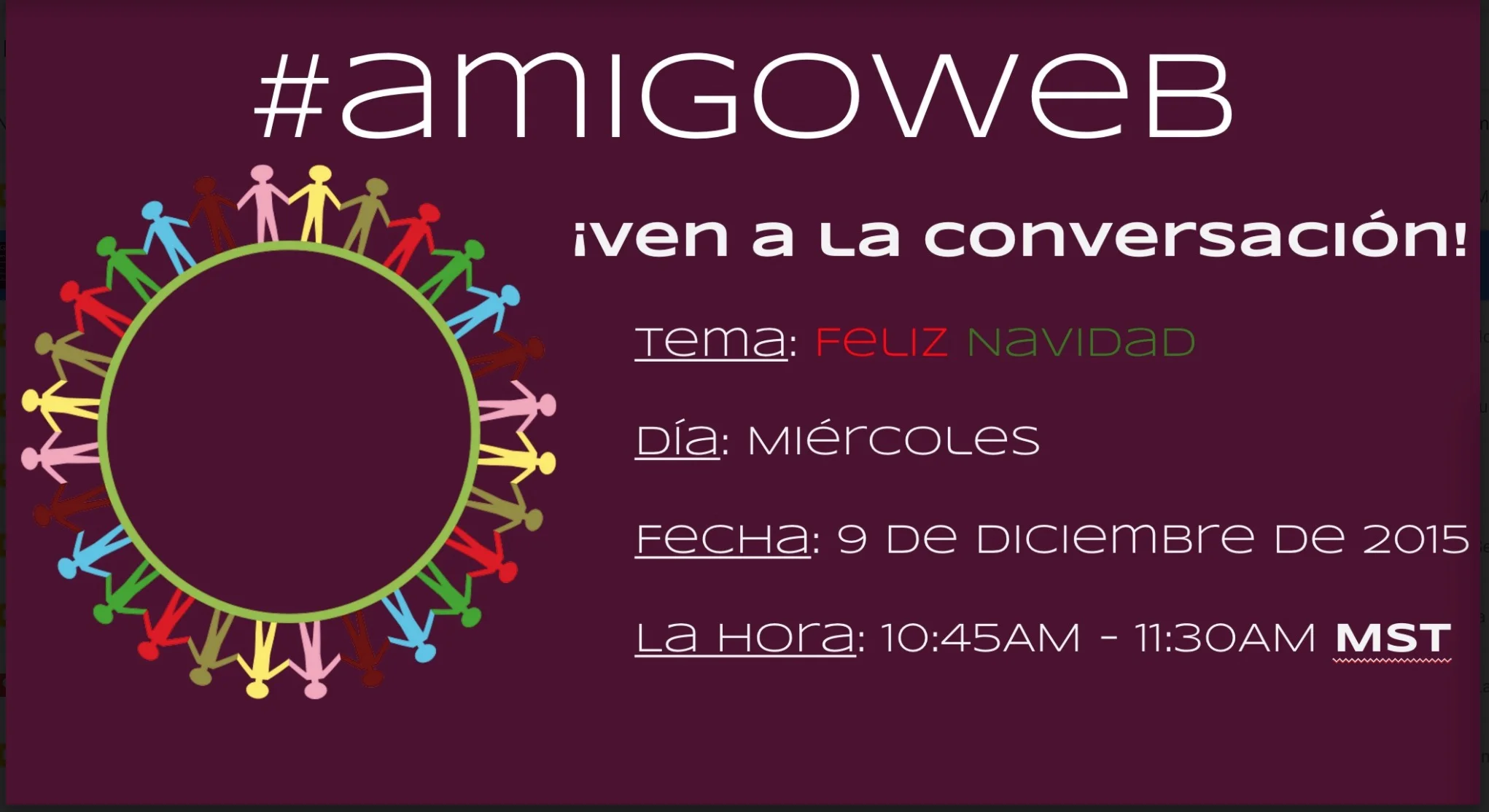  One of our first #amigoweb Twitter Chats last fall.