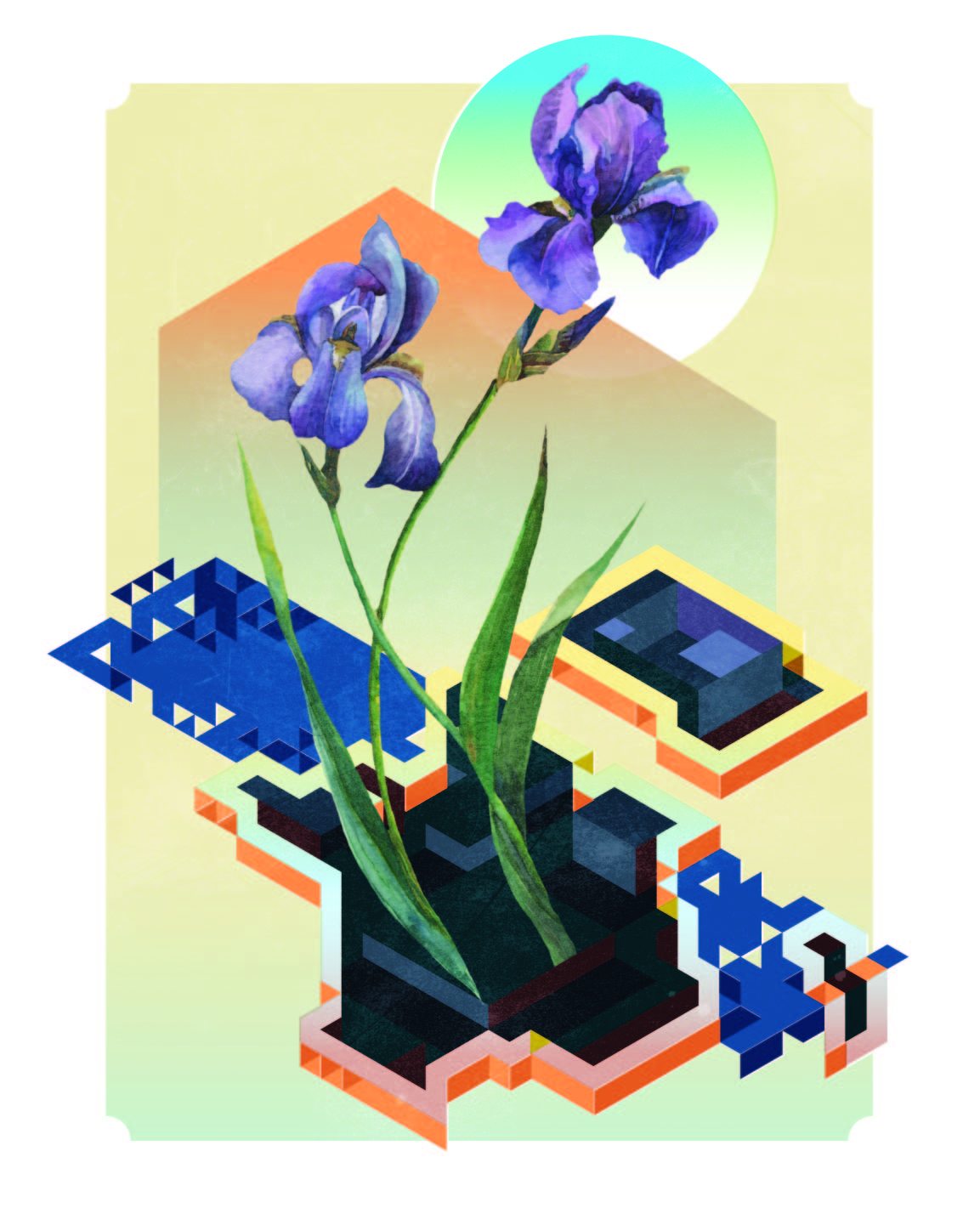 Isometric painting is widely used in architecture sketch as a way of revealing the layout and concept hidden by 2-point and 3-point perspective human eyes normally see. Isometric painting is created with no perspective by design. Without perspective