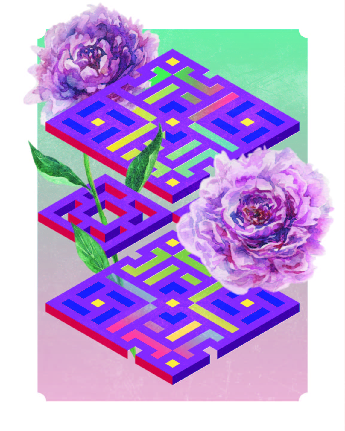 I was fascinated by the meaning under the surface of botanical illustration and isometric painting. Both of them show an idea of preserving and documenting. However, what exactly are they trying to preserve, or is there still anything left for them