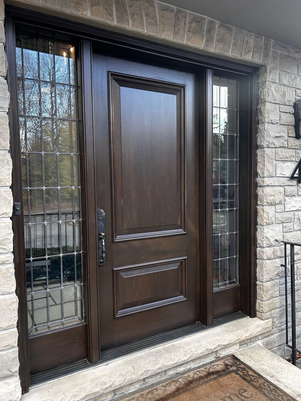 Fresh Stain & Varnished Door