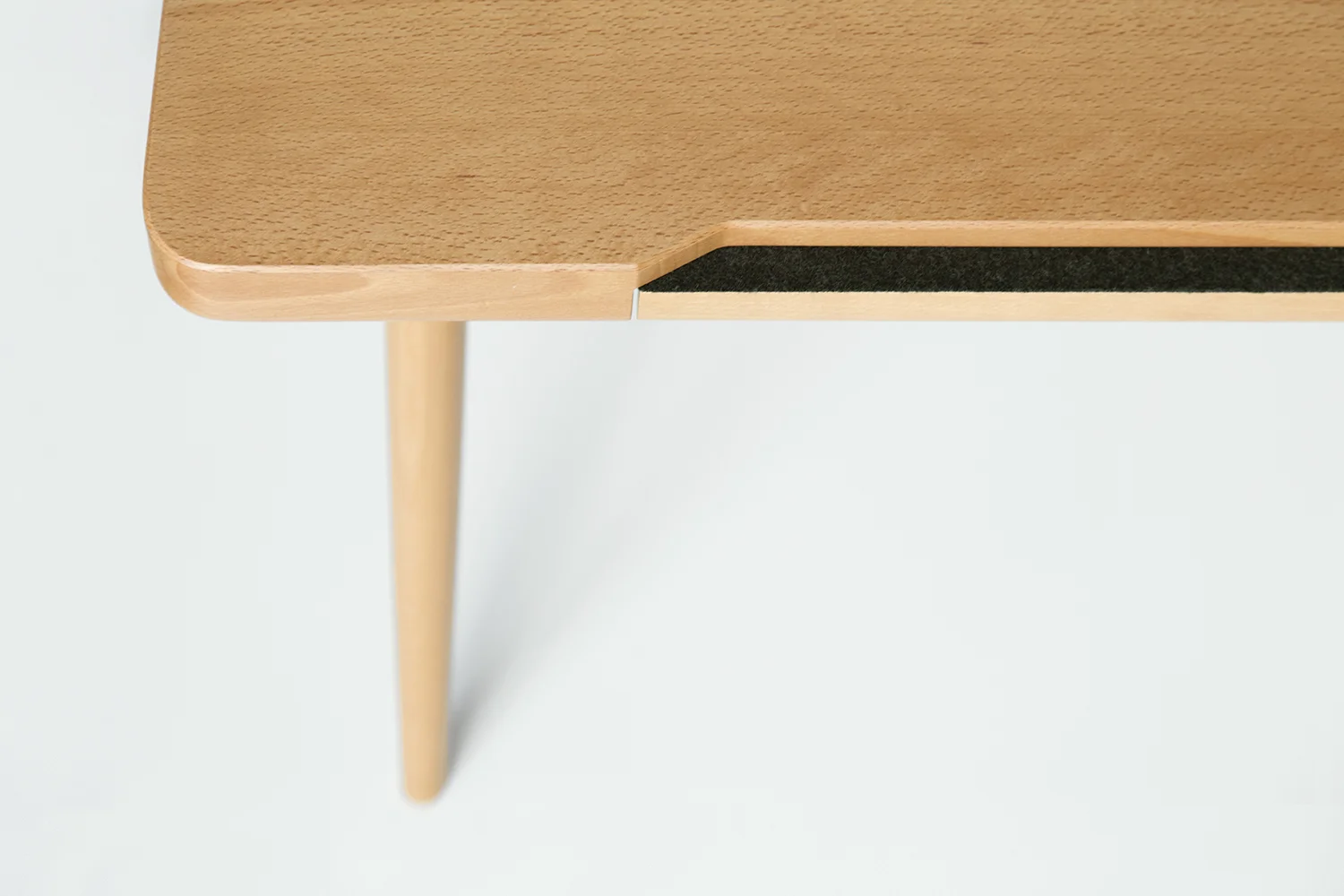 Wynd Writing Desk in European Beech with Thin Drawer Flap