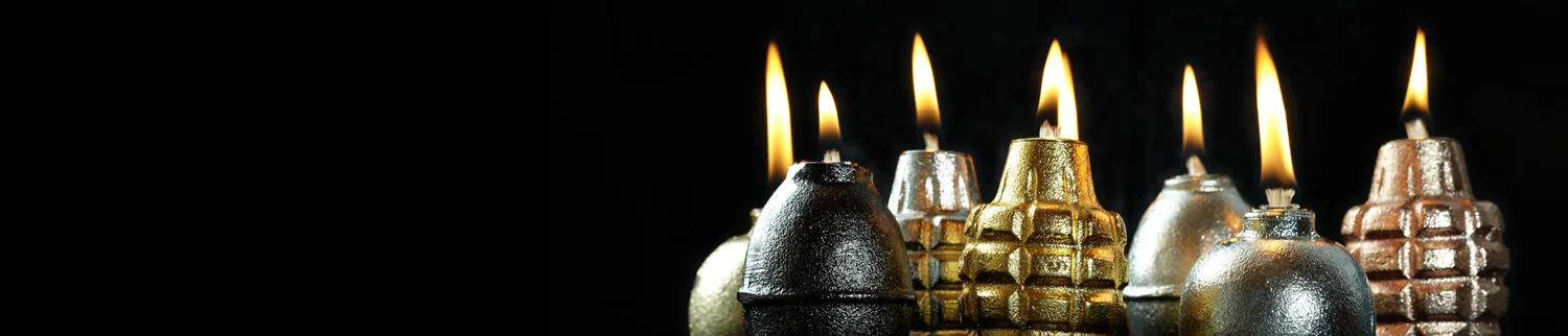   Hand Grenade Oil Lamps  