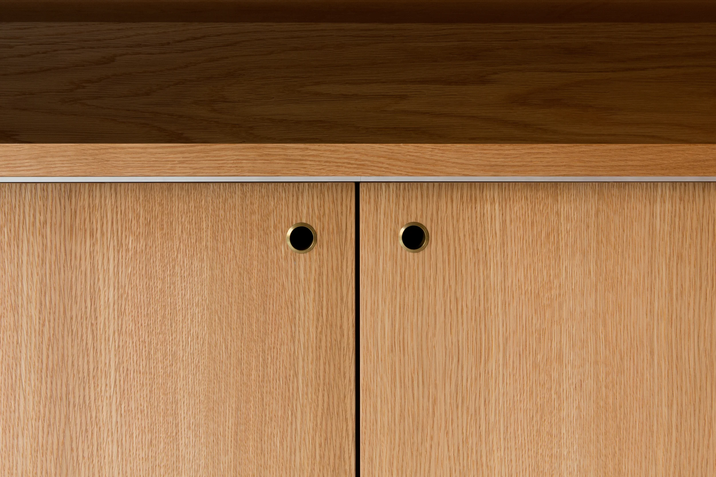 Harbor Media Cabinet in White Oak by Piet Houtenbos