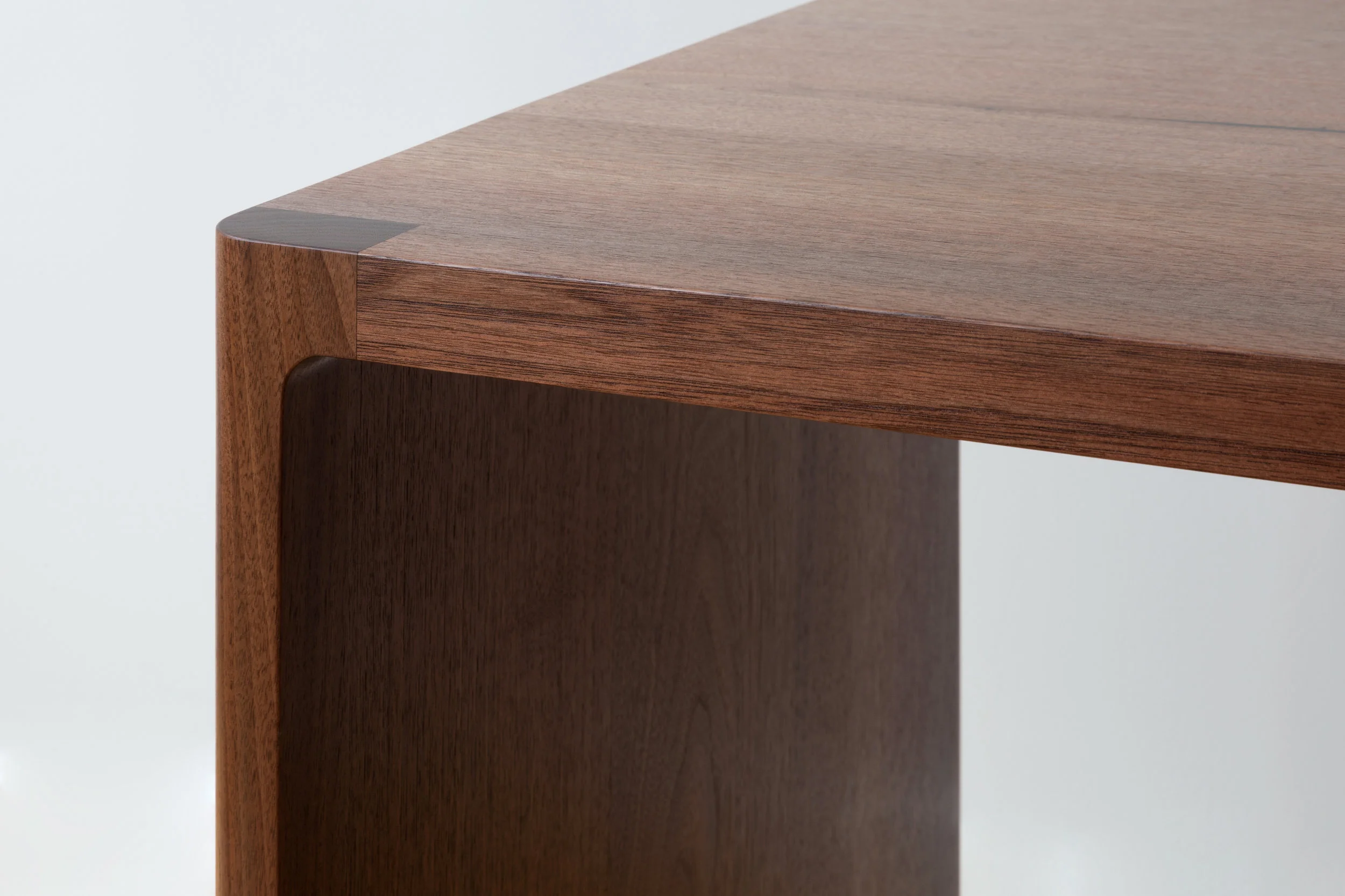 Fina Writing Desk in Solid Walnut by Piet Houtenbos