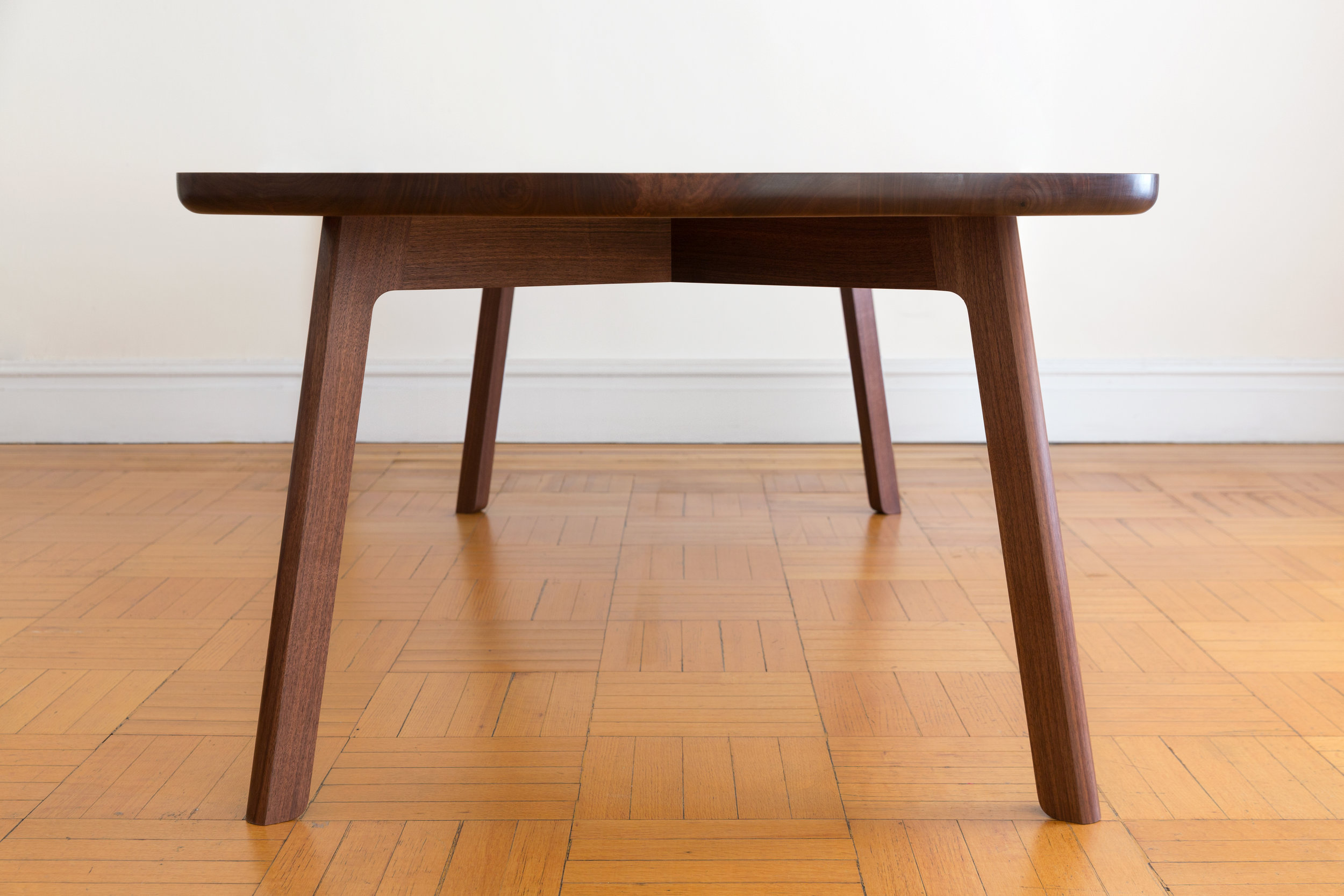 Fowler City Dining Table in Solid Slab Black Walnut by Piet Houtenbos