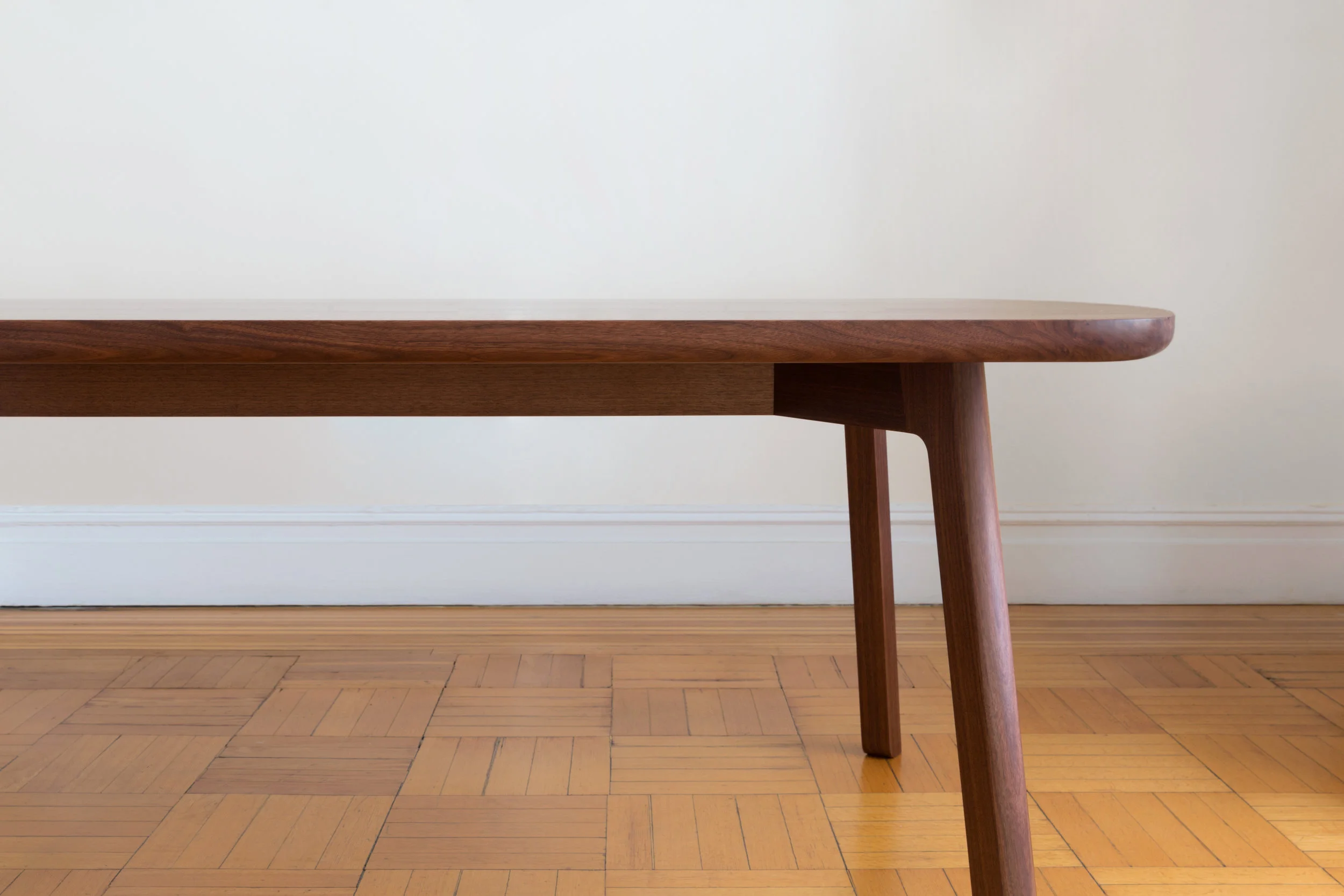 Fowler City Dining Table in Solid Slab Black Walnut by Piet Houtenbos