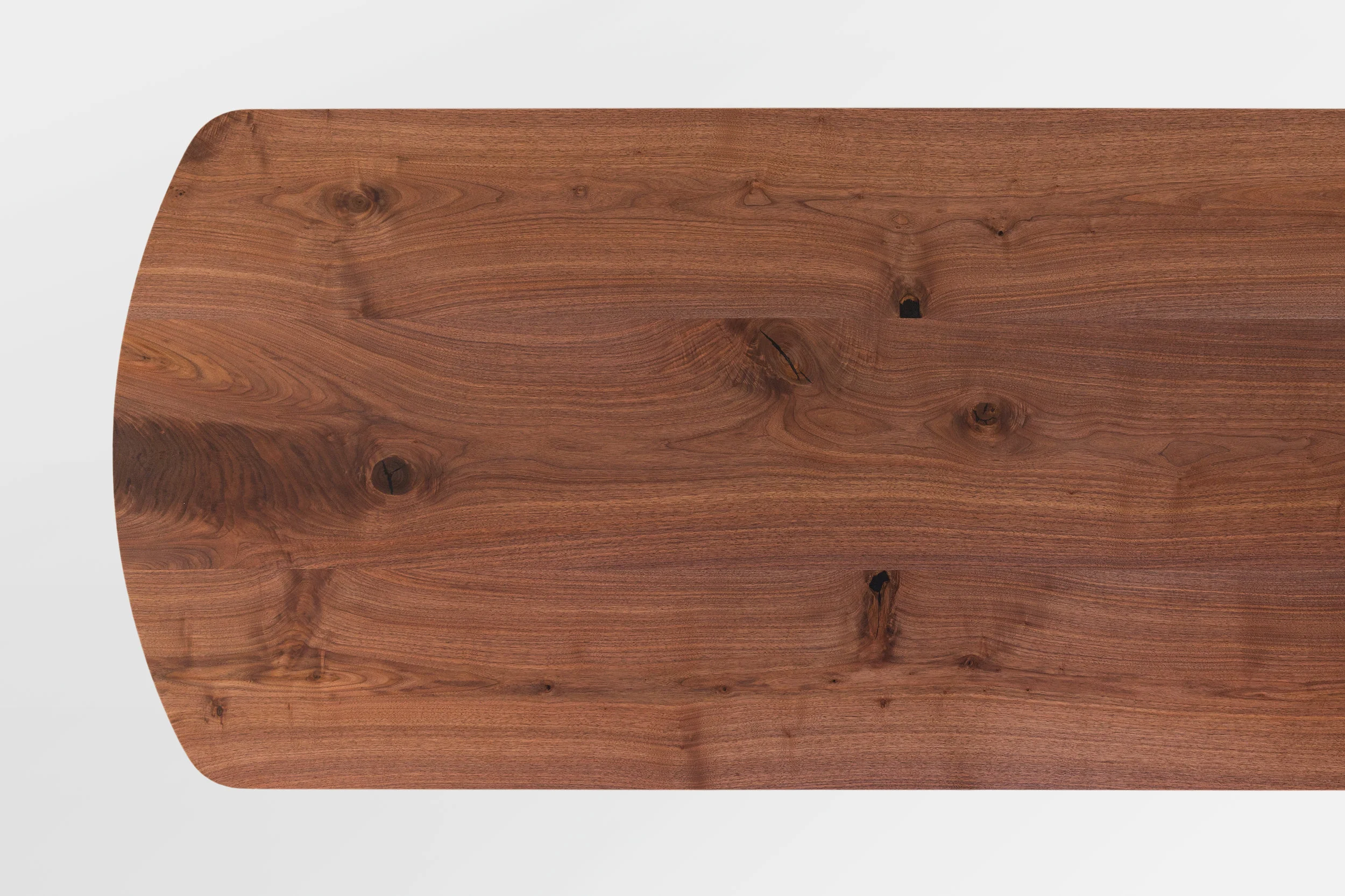 Fowler City Dining Table in Solid Slab Black Walnut by Piet Houtenbos