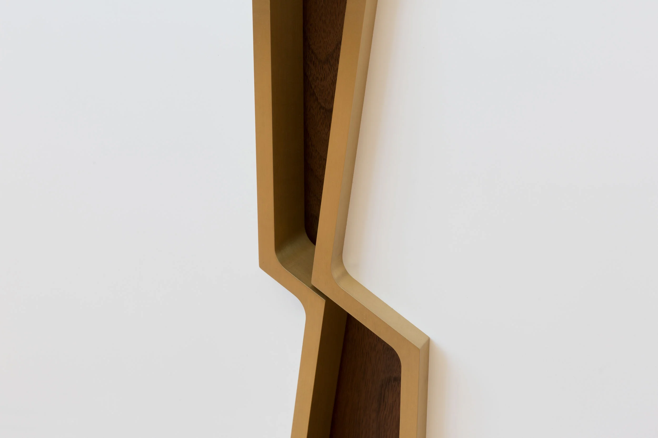 Halsey Fracture Coffee Table in Walnut, Brass and Lacquer by Piet Houtenbos