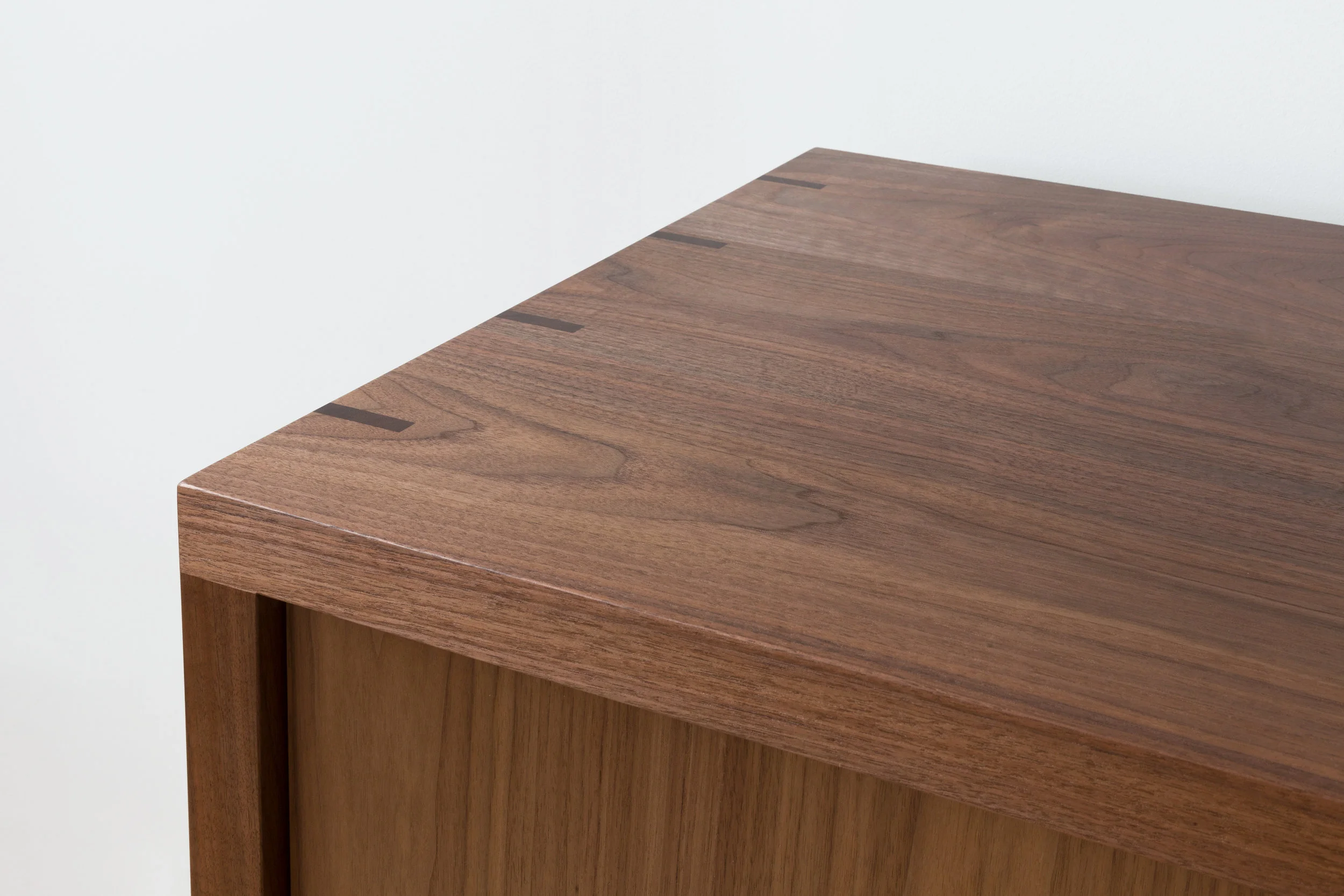 Halsey Fracture Dresser in Walnut, Lacquer with Brass Handles