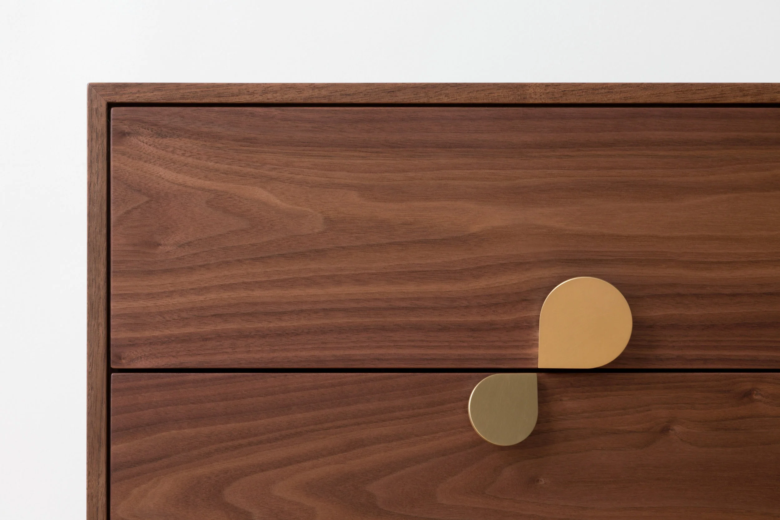 Petals Side Tables in Walnut, Brass