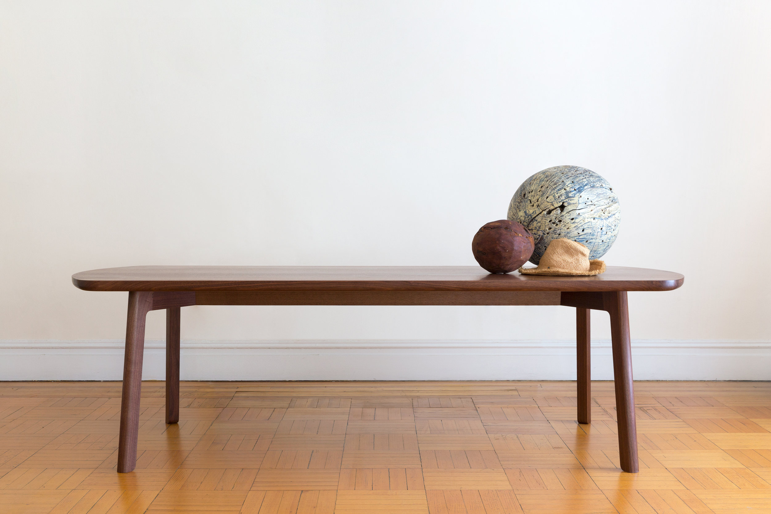 Fowler City Dining Table in Solid Slab Black Walnut by Piet Houtenbos