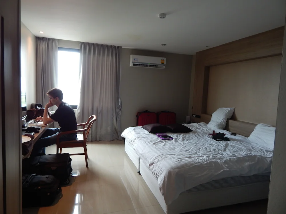 Searching for condos from the hotel room