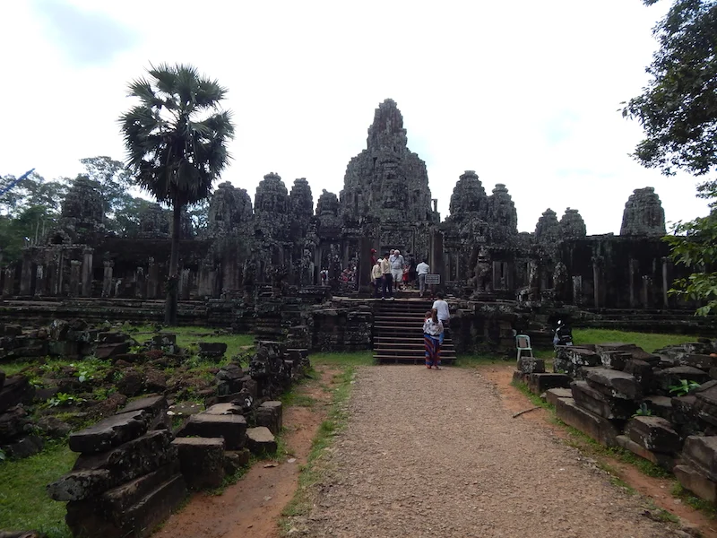 Timing is important to avoid big crowds, so we went to Bayon first instead of the main Angkor Wat temple