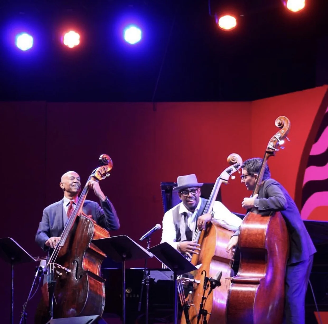 John Clayton, Christian McBride, and John Patitucci from this year’s MJF (photo: @montereyjazzfestival)