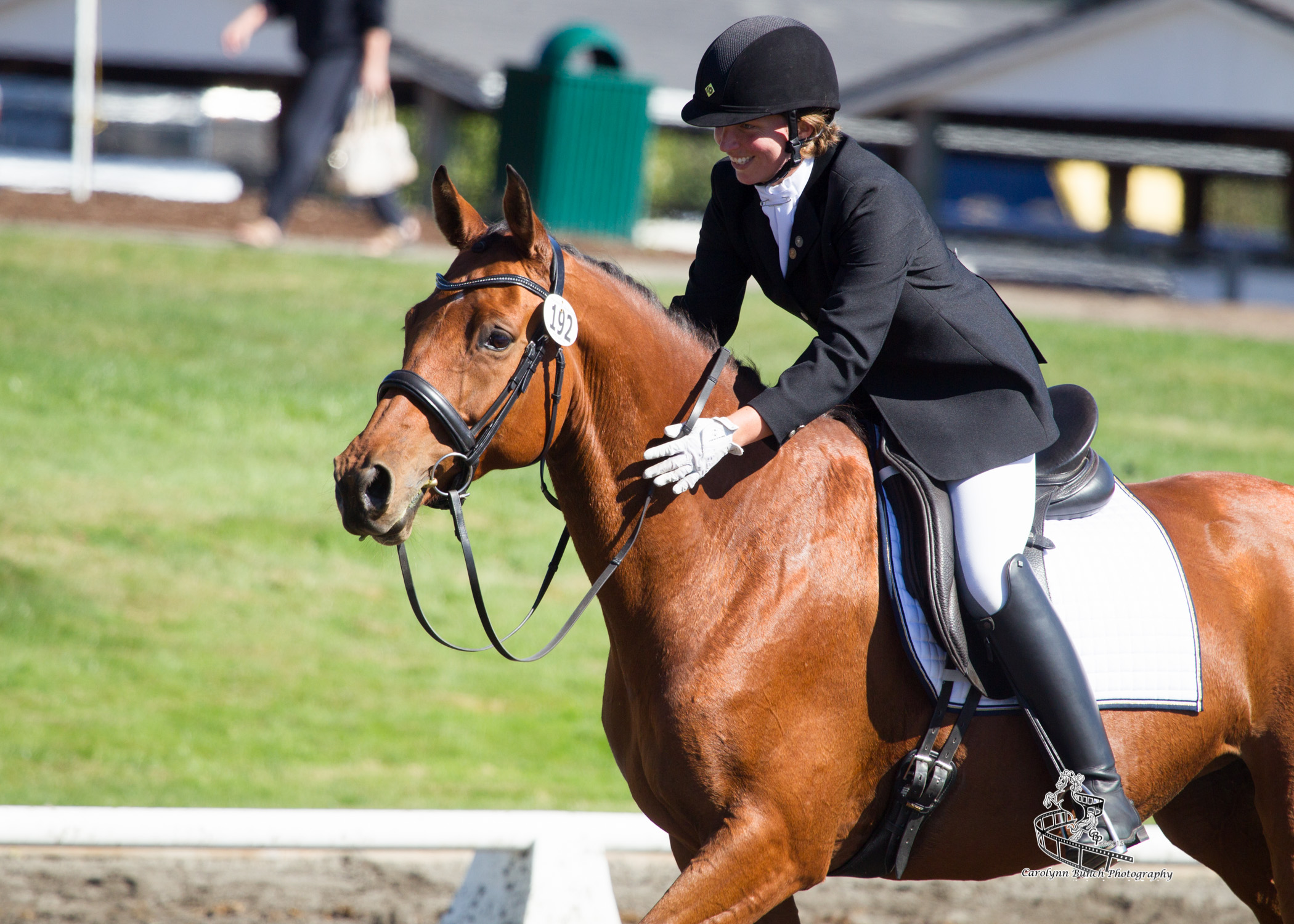 We did it!!! After the final salute of our USDF Championship class. Photo: Carolynn Bunch
