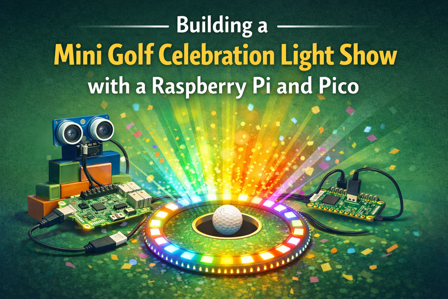 Side Quest: Mini Golf Celebration Light Show with a Raspberry Pi 3b and Pico