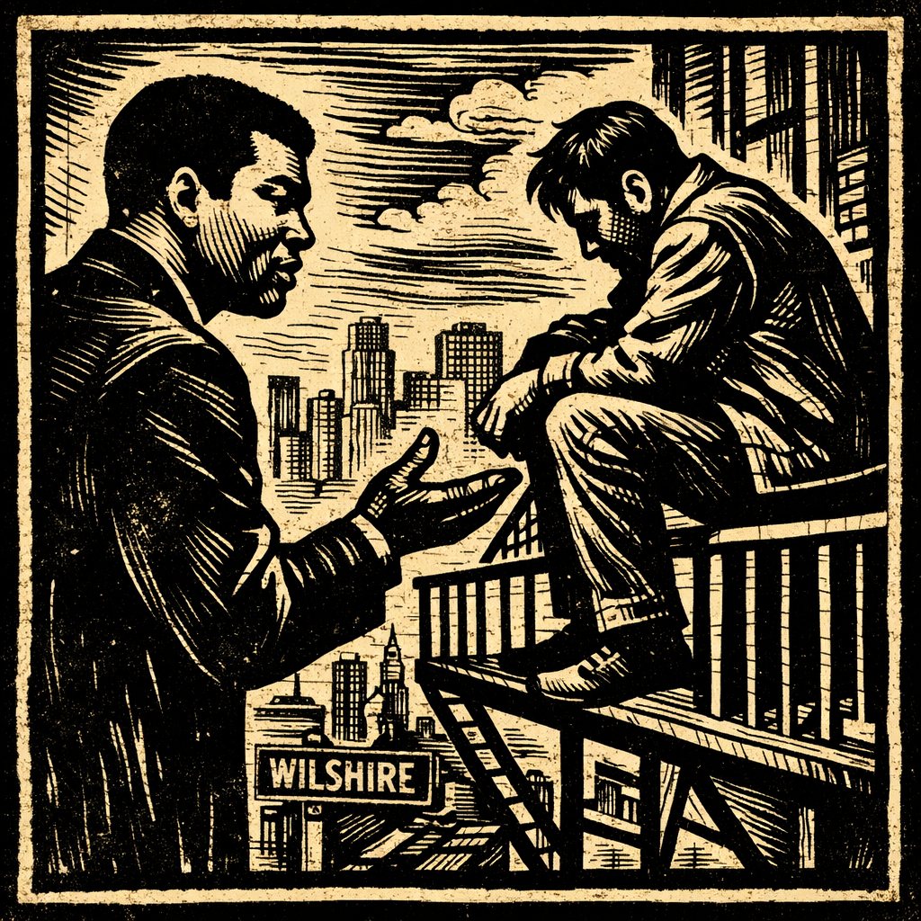 Champ Talks Man Off the Ledge