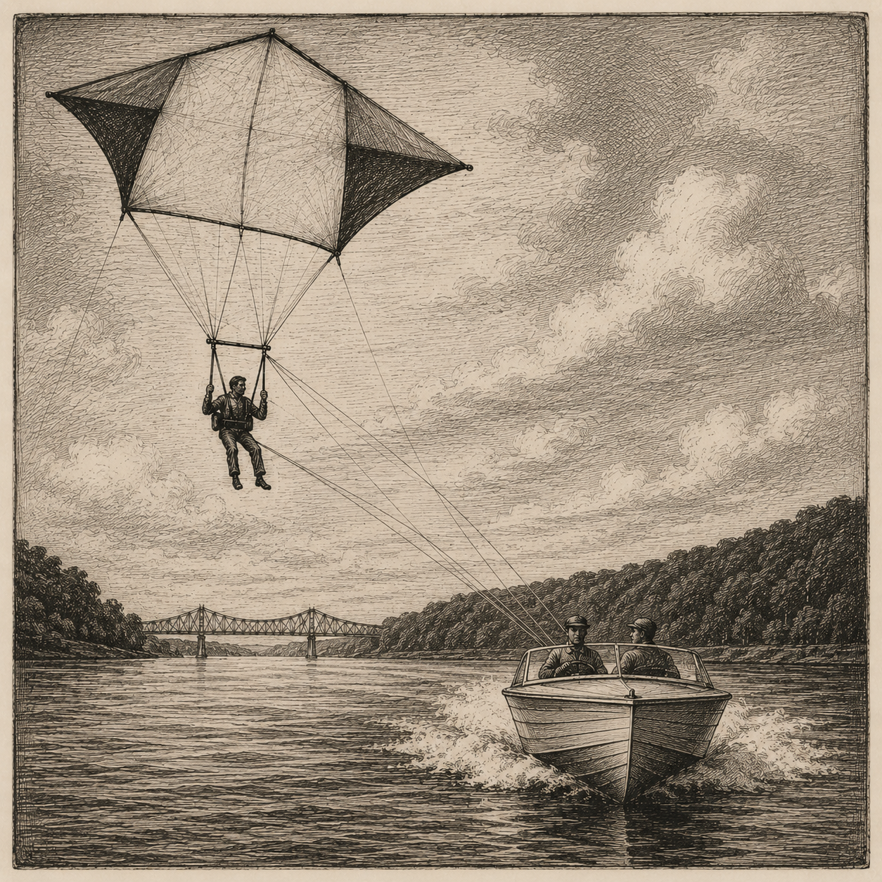 Man on Kite