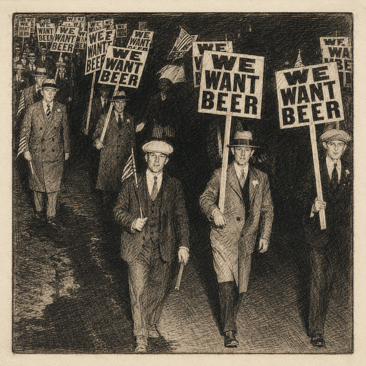 "We want beer!"