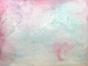 Here is a page of 180 media paper gessoed and wiped with turquoise, goldenrod and rose Gelatos.