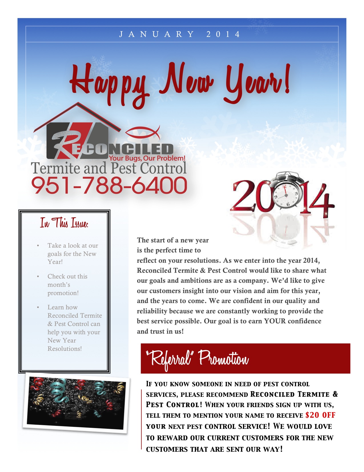 Newsletters — Reconciled Termite & Pest Control