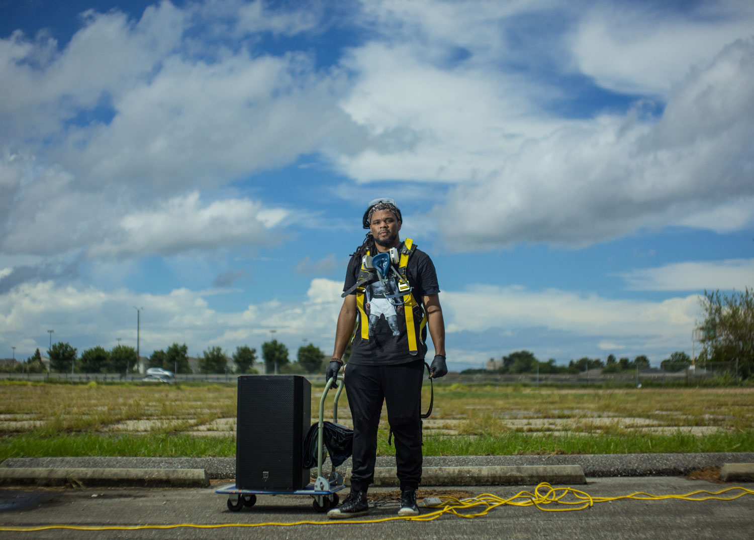 I got to document local artist "BMike" Brandan Odums (Project BE originator) as he constructed a beautiful mural in New Orleans East. Client: RUSH Card/LaundryService