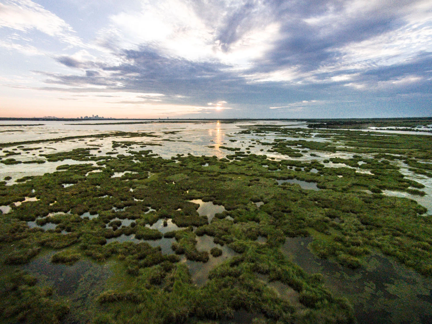 Bayou Bienvenue Sunset as seen from my Quadcopter - 2014 Chalmette, LA
