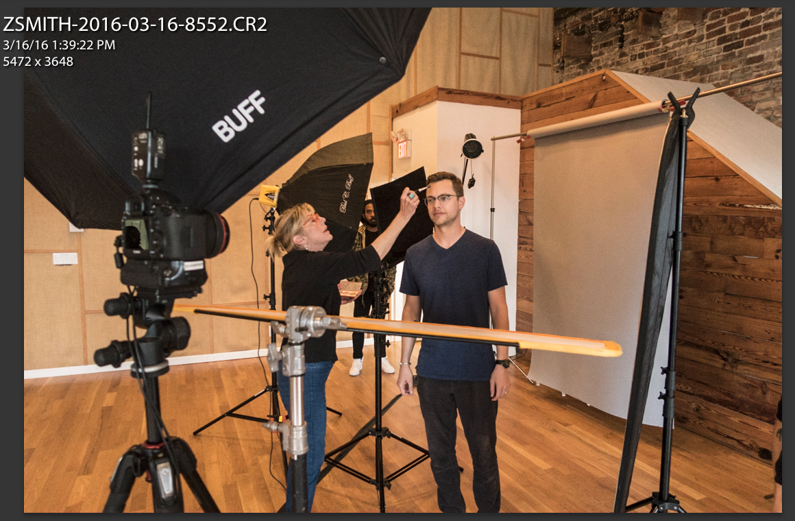 Here is our exact lighting setup for the St. Charles Vision shoot. See Susan Spaid at work!