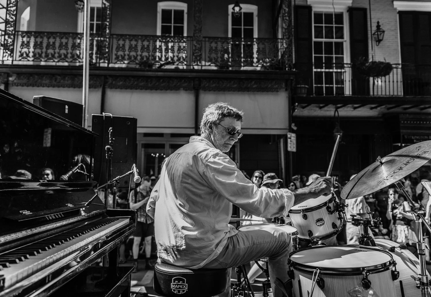 Another wonderful human and drummer make up the 3rd in the Joe Cabral Thrio, Doug Garrison. Converging Lines anyone?