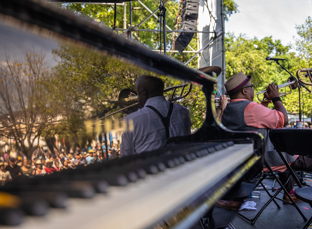 Preservation Hall Brass open Day One at the French Quarter Fest Hilton stage. ©Zack Smith Photography