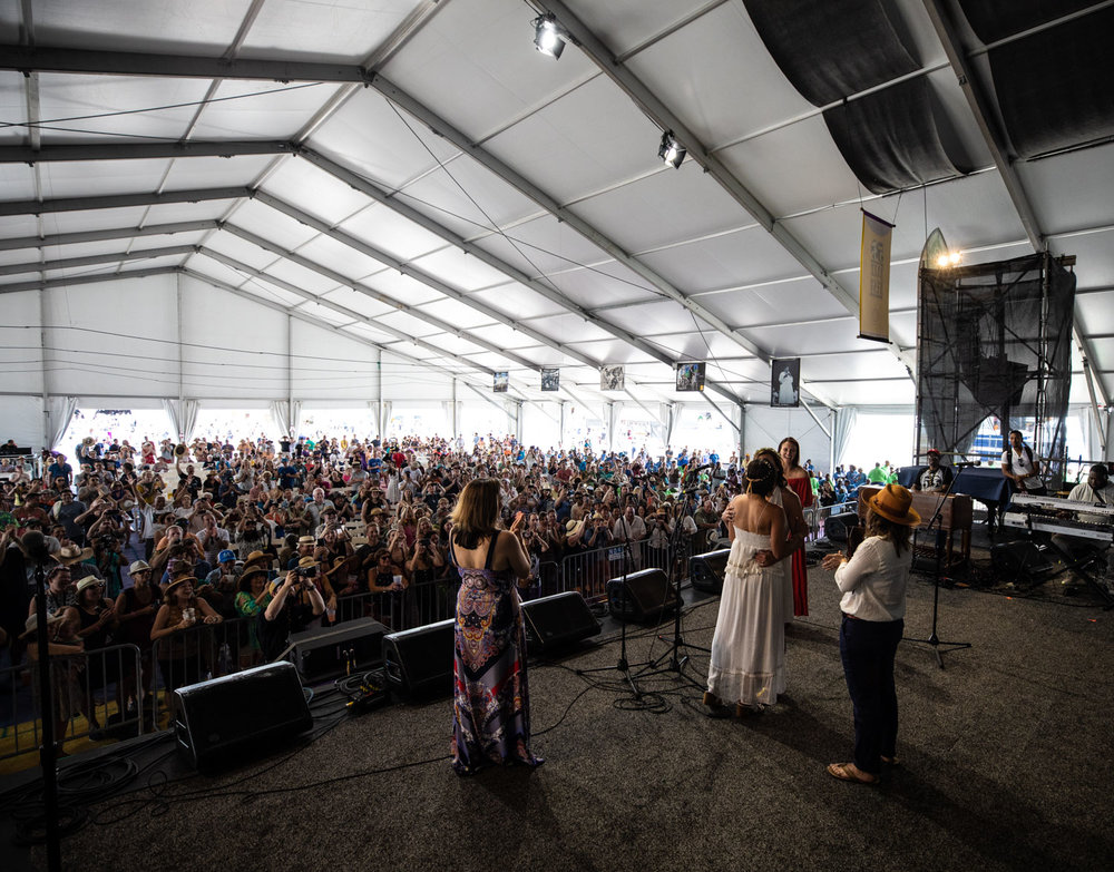 Quite possibly the first female gay wedding at Jazz Fest…was so cool.