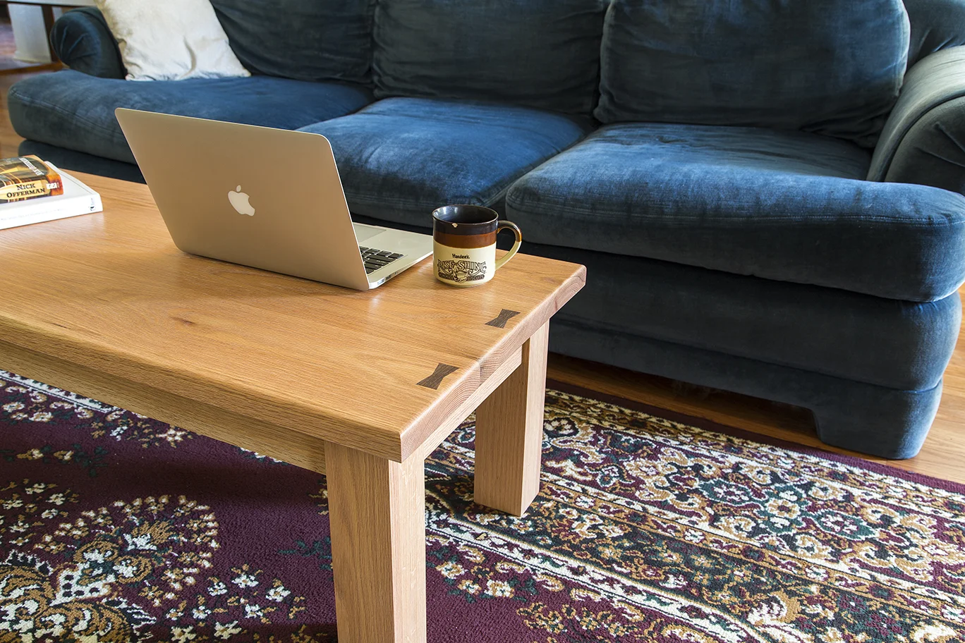 Red Oak Traditional Coffee Table