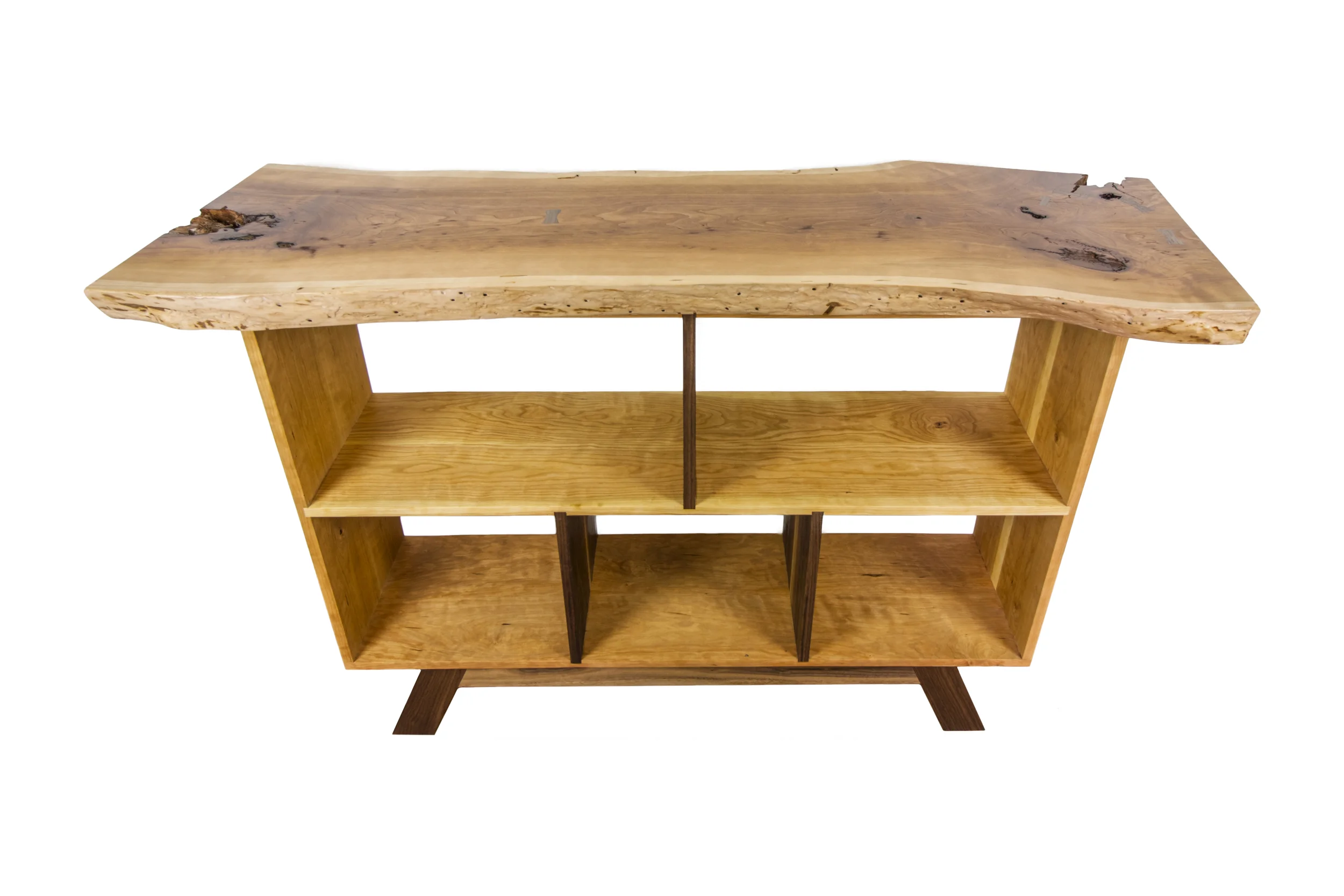 Cherry and Walnut Slab Stand