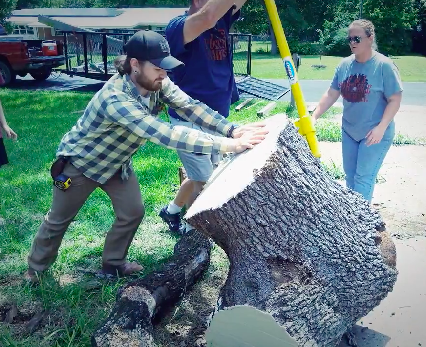 Dane moving the Live Oak