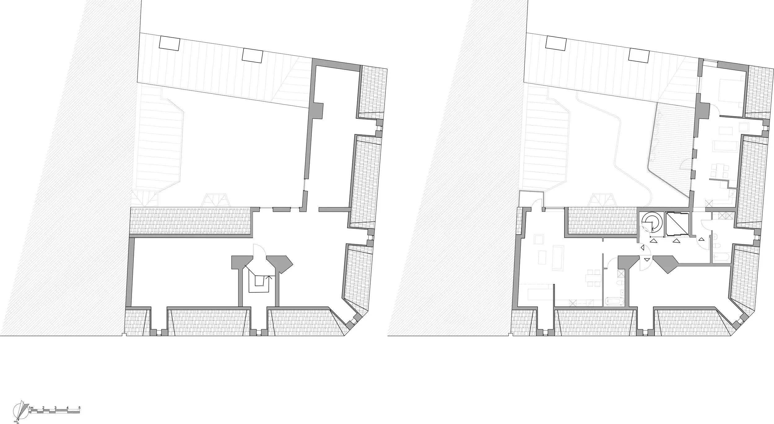 attic existing attic proposed