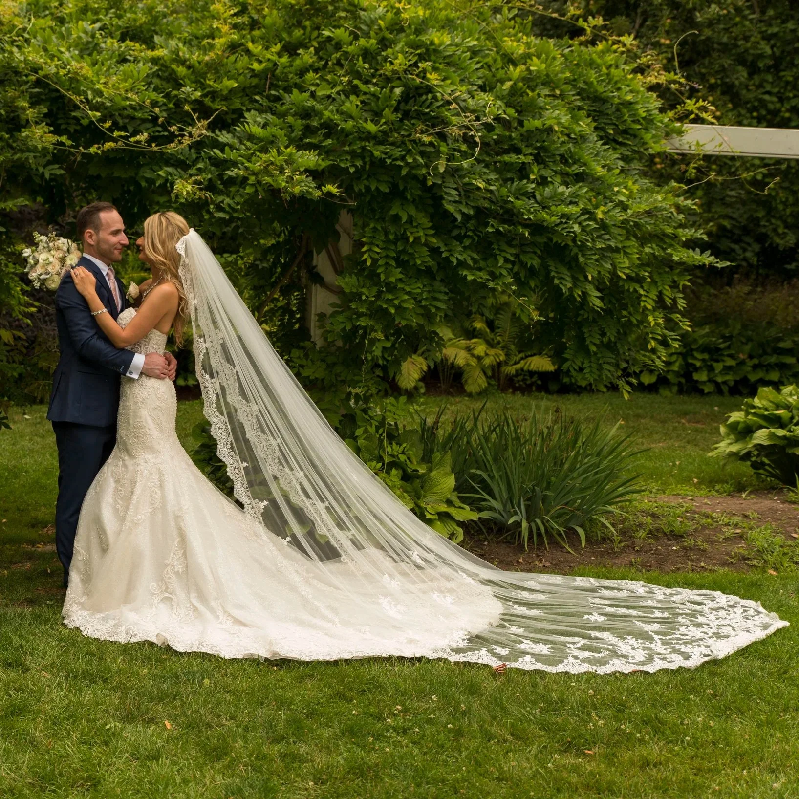 Married couple on wedding day