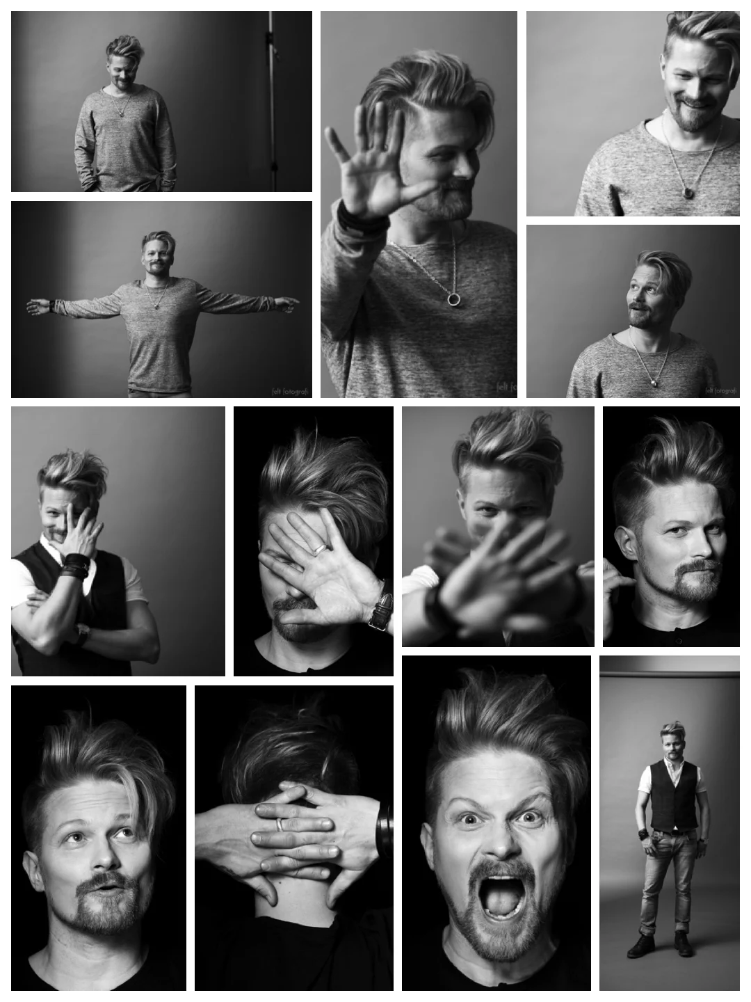 Mika Ikonen Felt Fotografin studiolla.