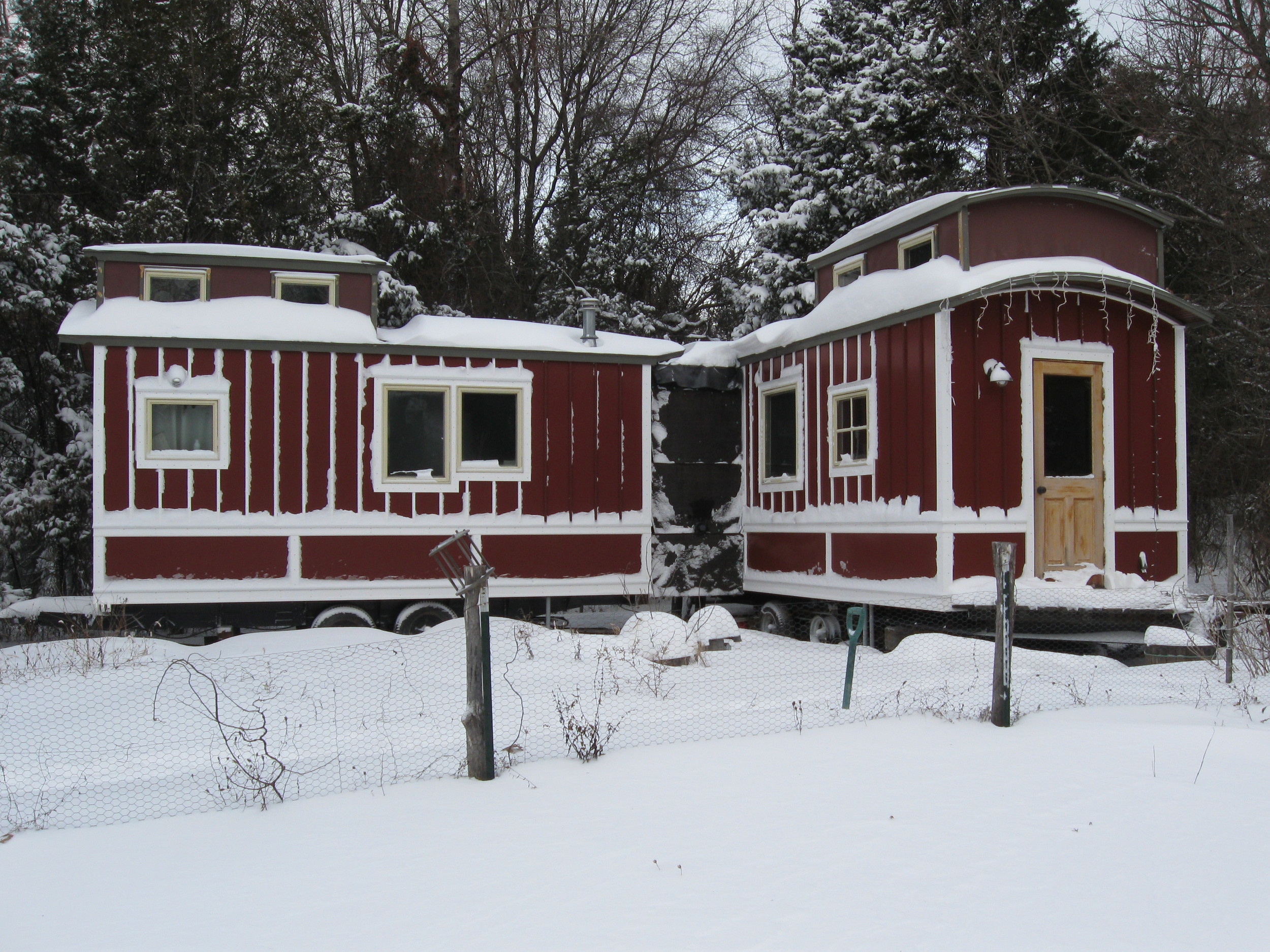  In the snow, on an estate where Justin worked for many a year. 