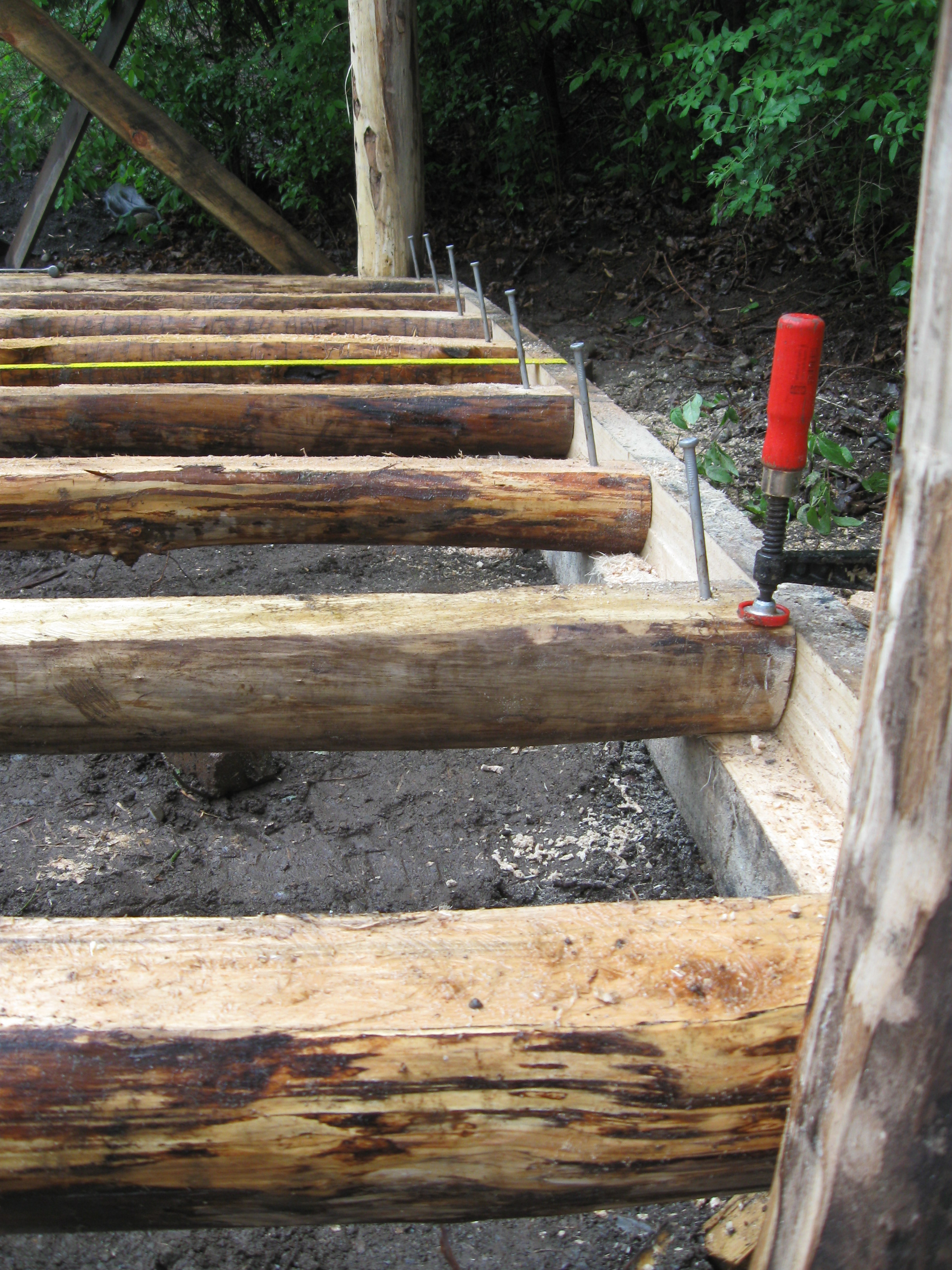  Chalk line and chainsaw 